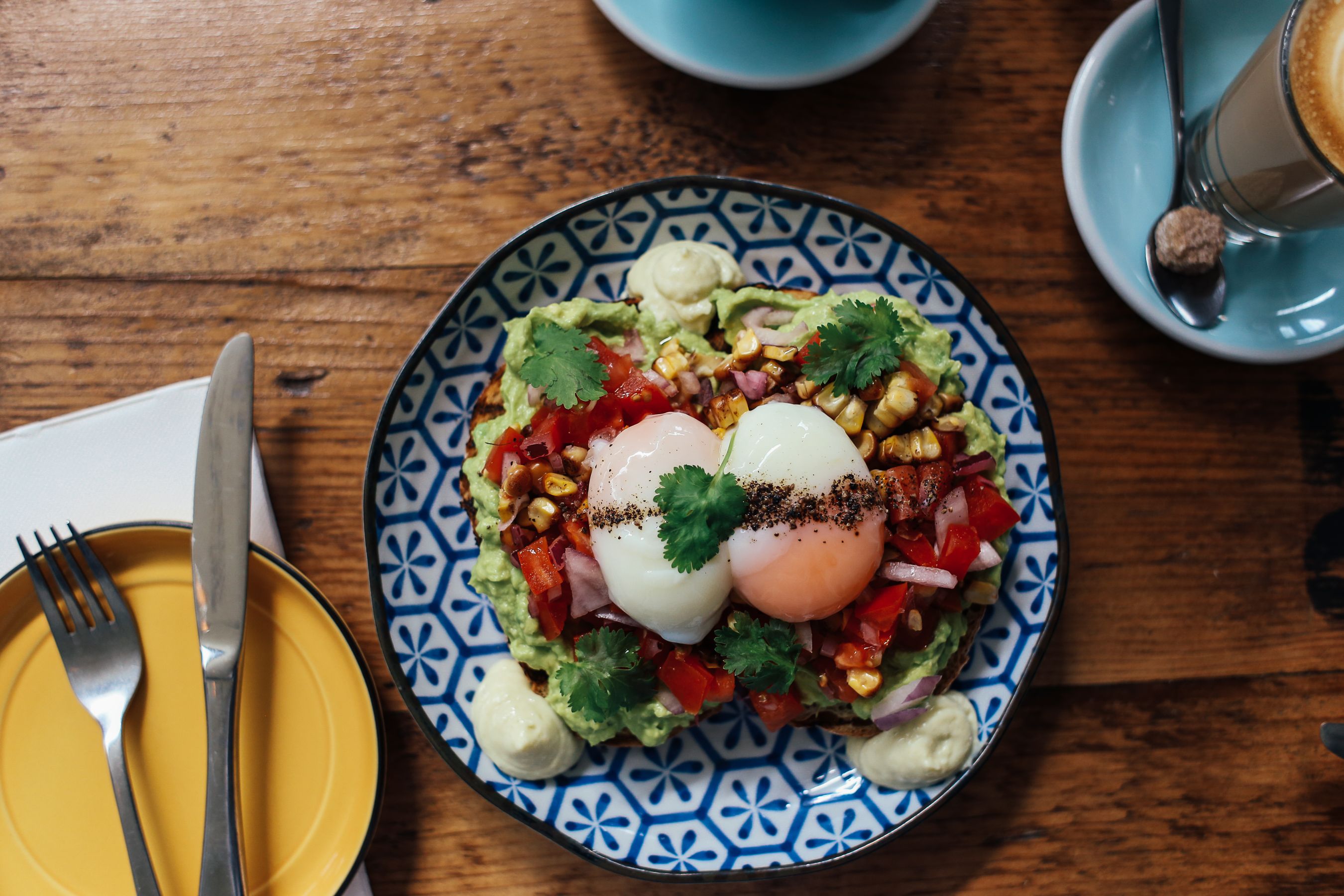 Brunch bowl with a poached egg